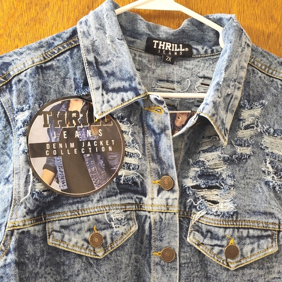 Thrill Jeans Denim Jacket (Size 2X) - Picture 3 of 10